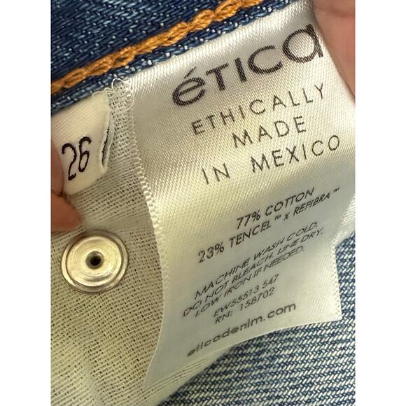 Etica marlowe slim boyfriend everglades baggy wide leg denim jeans 26 NWT ($188) - Picture 6 of 10